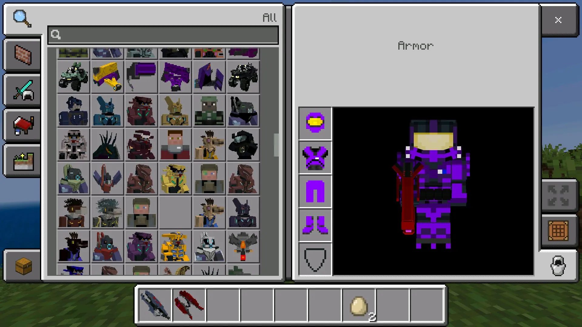 Инвентарь из мода Хало в Майнкрафт ПЕ