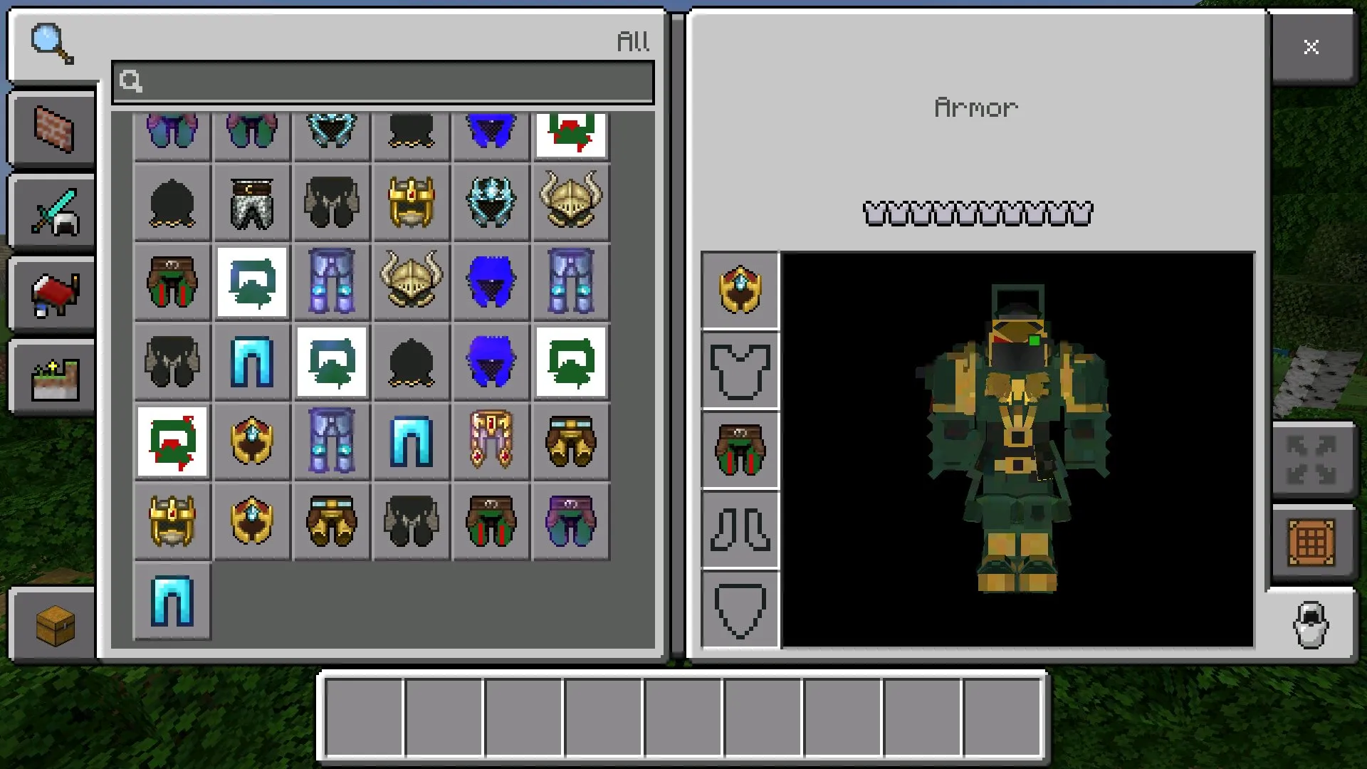 Инвентарь из мода на Вархаммер 40000 для Майнкрафт ПЕ