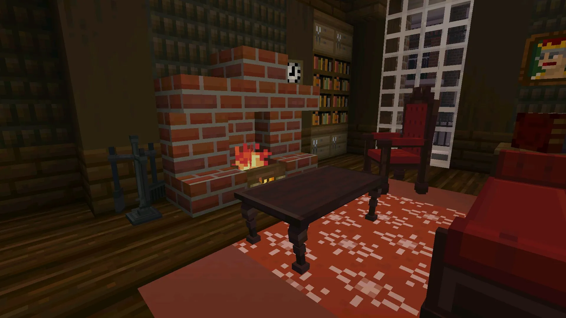 Камин из мода Шерлок Холмс в Майнкрафт ПЕ