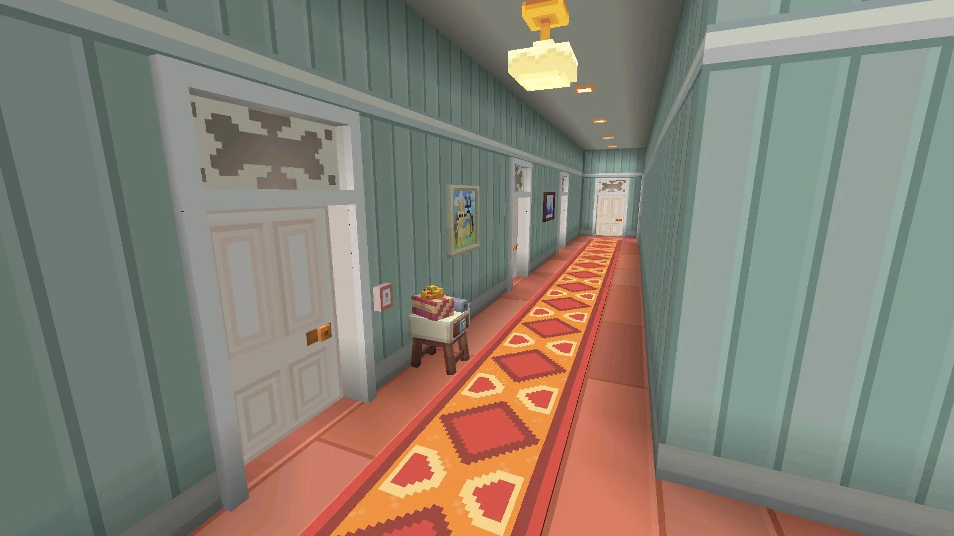 Коридор из мода Дом Блуи в Майнкрафт ПЕ