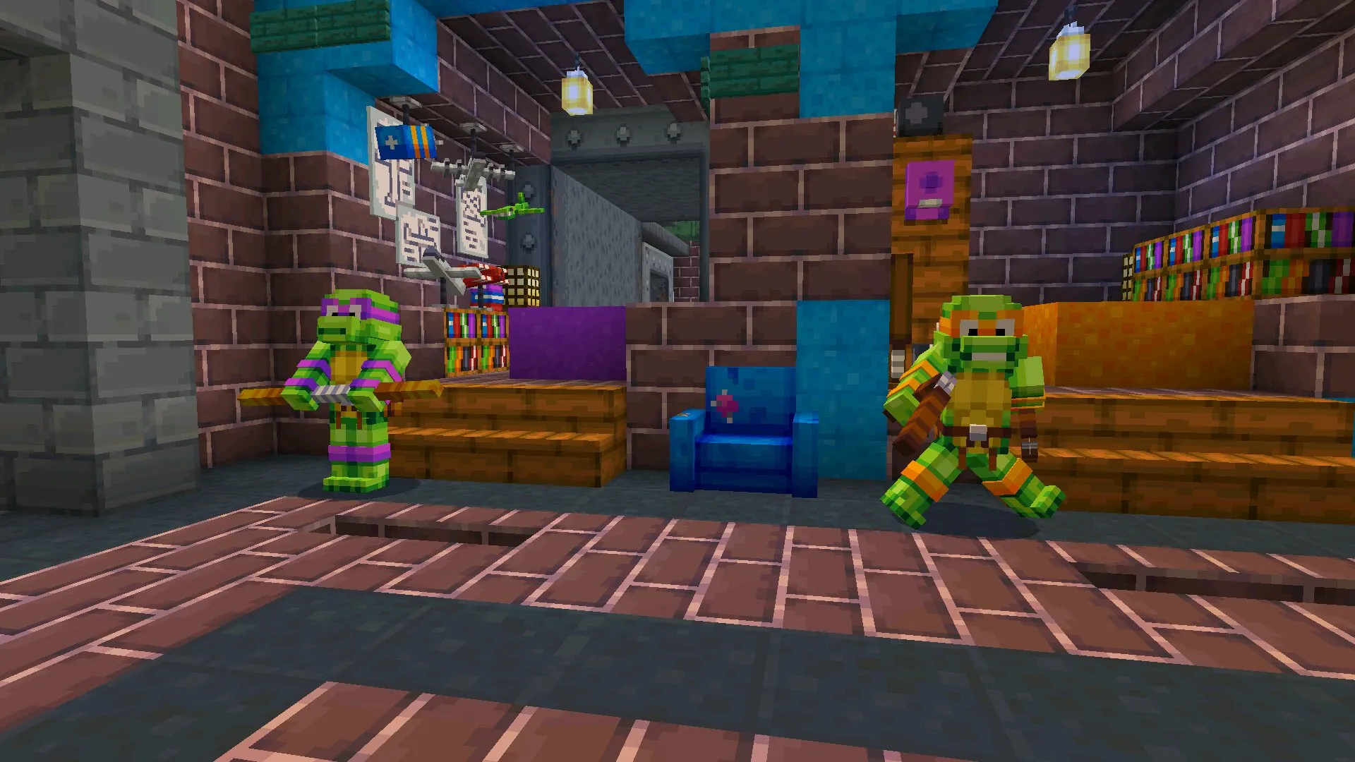 Мод на черепашки ниндзя в Майнкрафт ПЕ