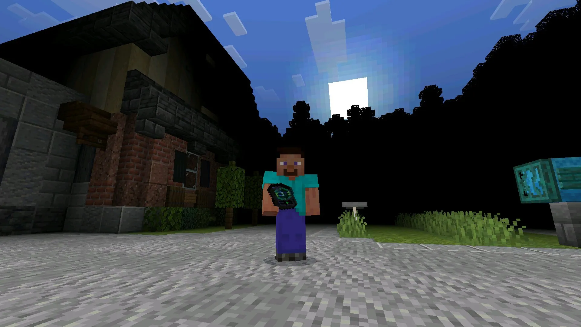 Стив из мода на паранормальные явления в Майнкрафт ПЕ