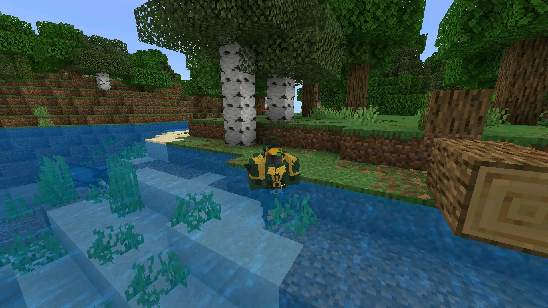 В воде из мода на Вархаммер 40000 для Майнкрафт ПЕ