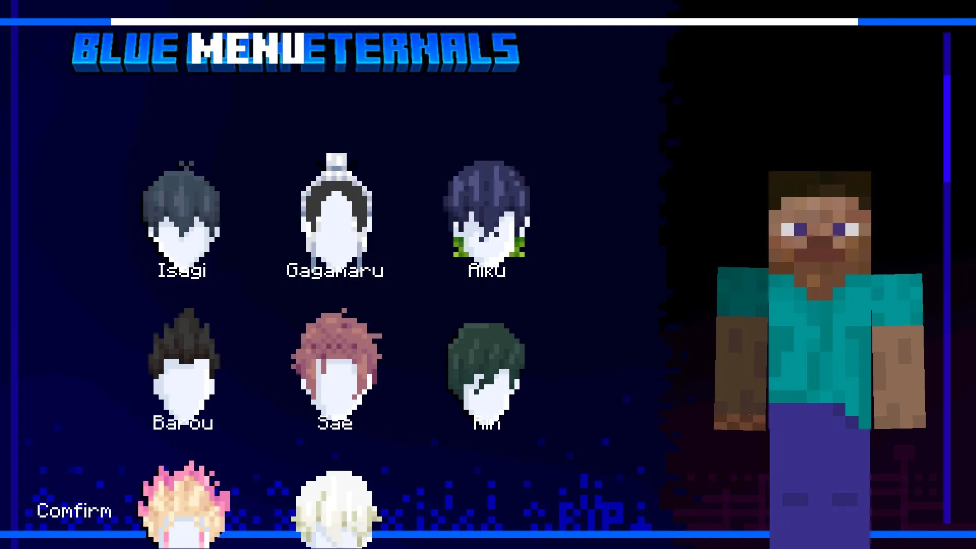 Выбор из мода на Блю Лок в Майнкрафт ПЕ