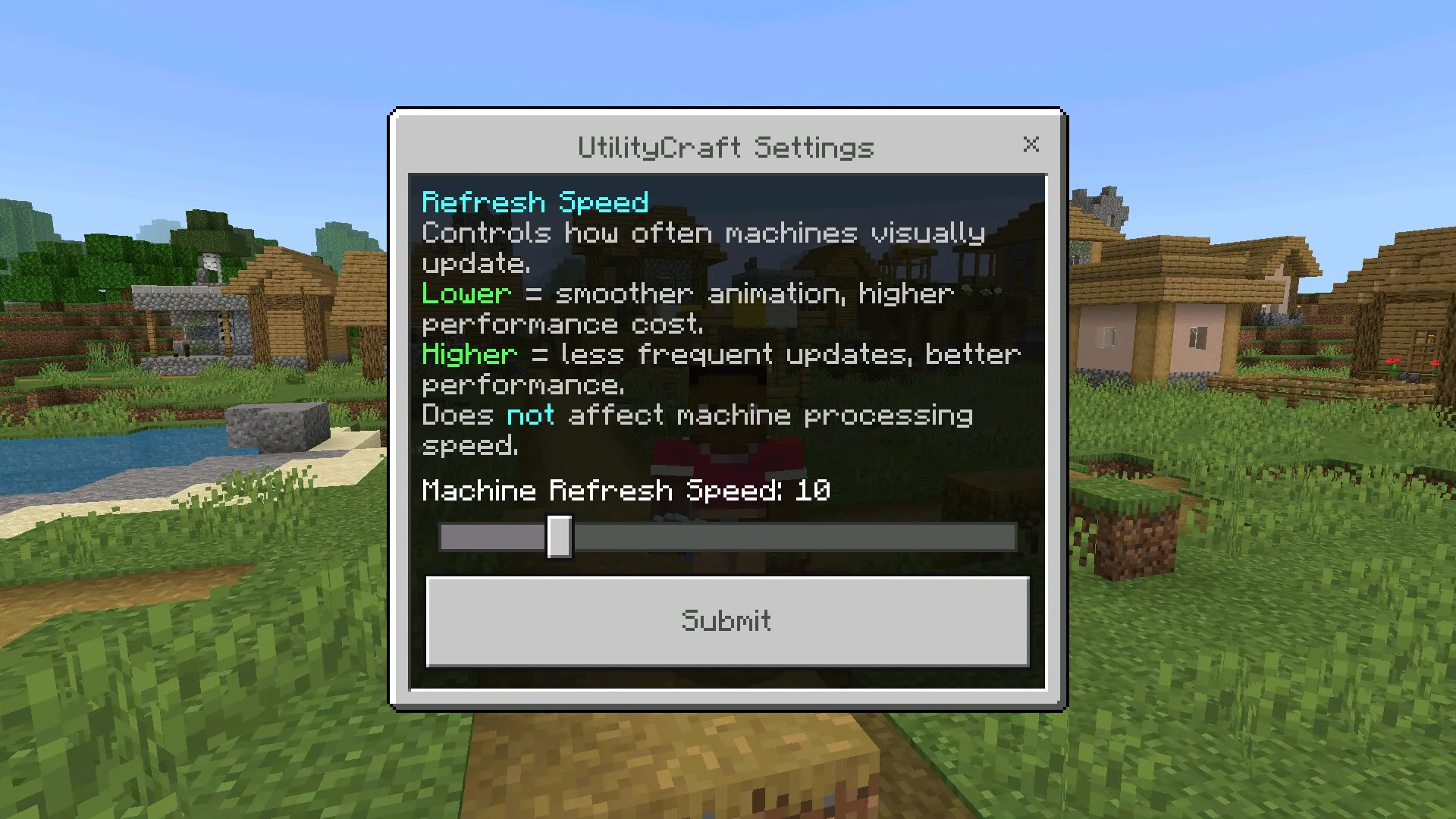 Настройки из мода Utility Craft для Minecraft PE