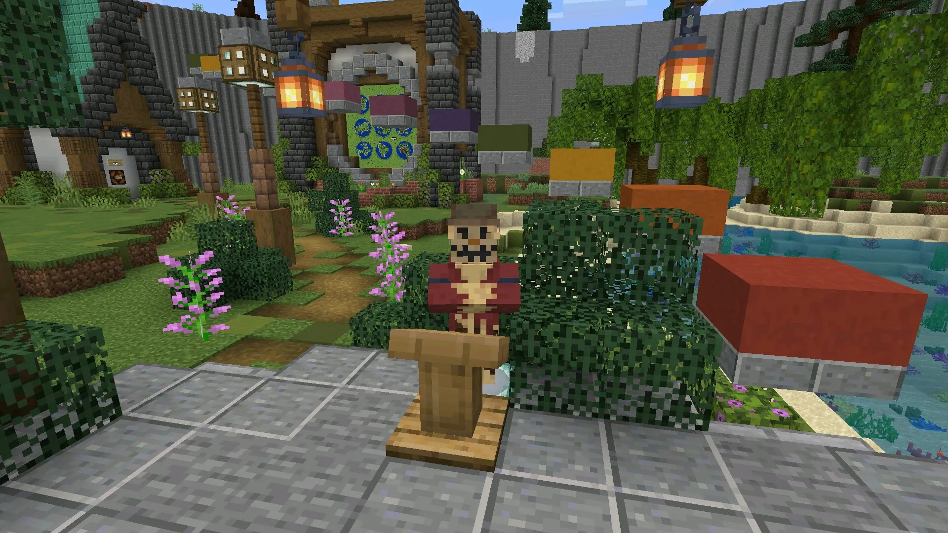 Старт из карты на прятки в Майнкрафт ПЕ