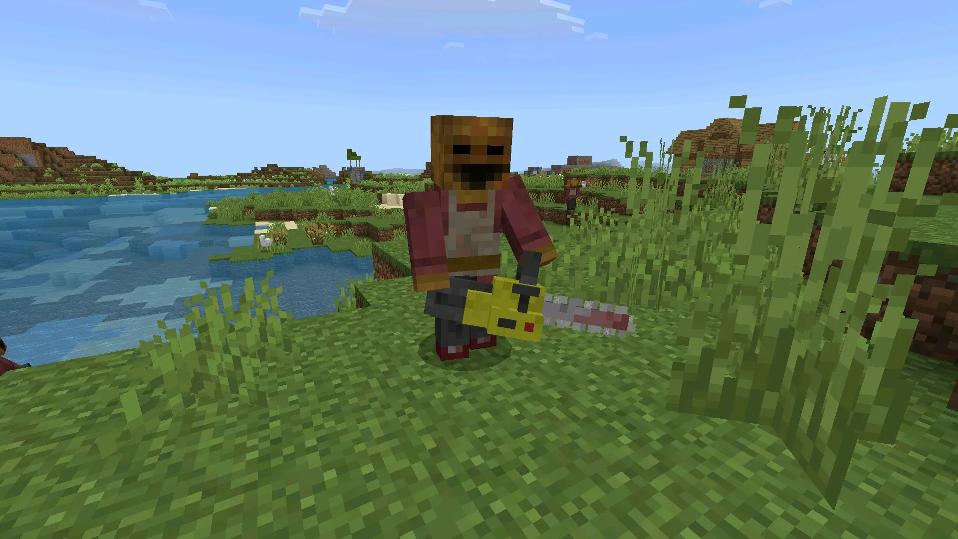 Бензопила из мода на Психа для Minecraft PE