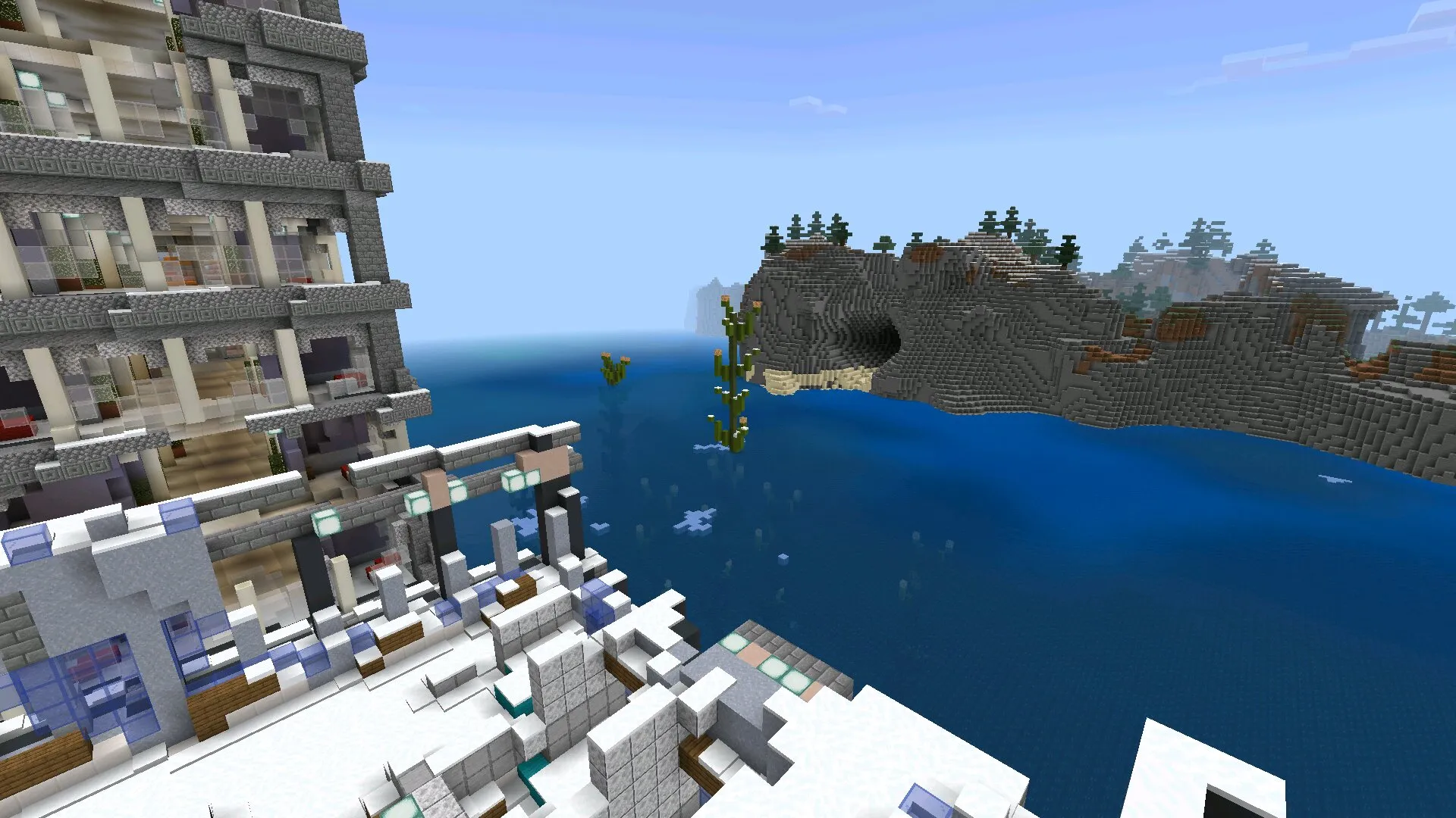 Берег из карты Затопленный город для Майнкрафт ПЕ