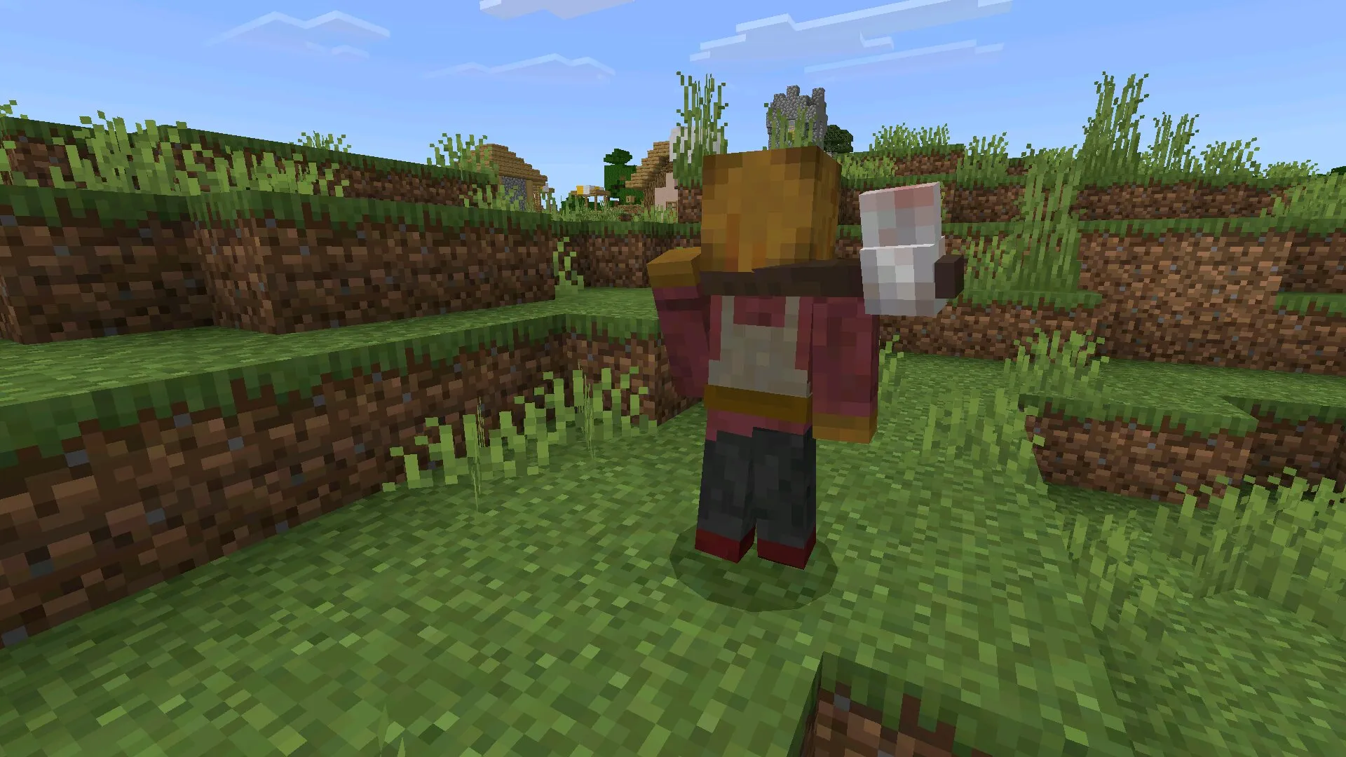 Топор сзади из мода на Психа для Minecraft PE