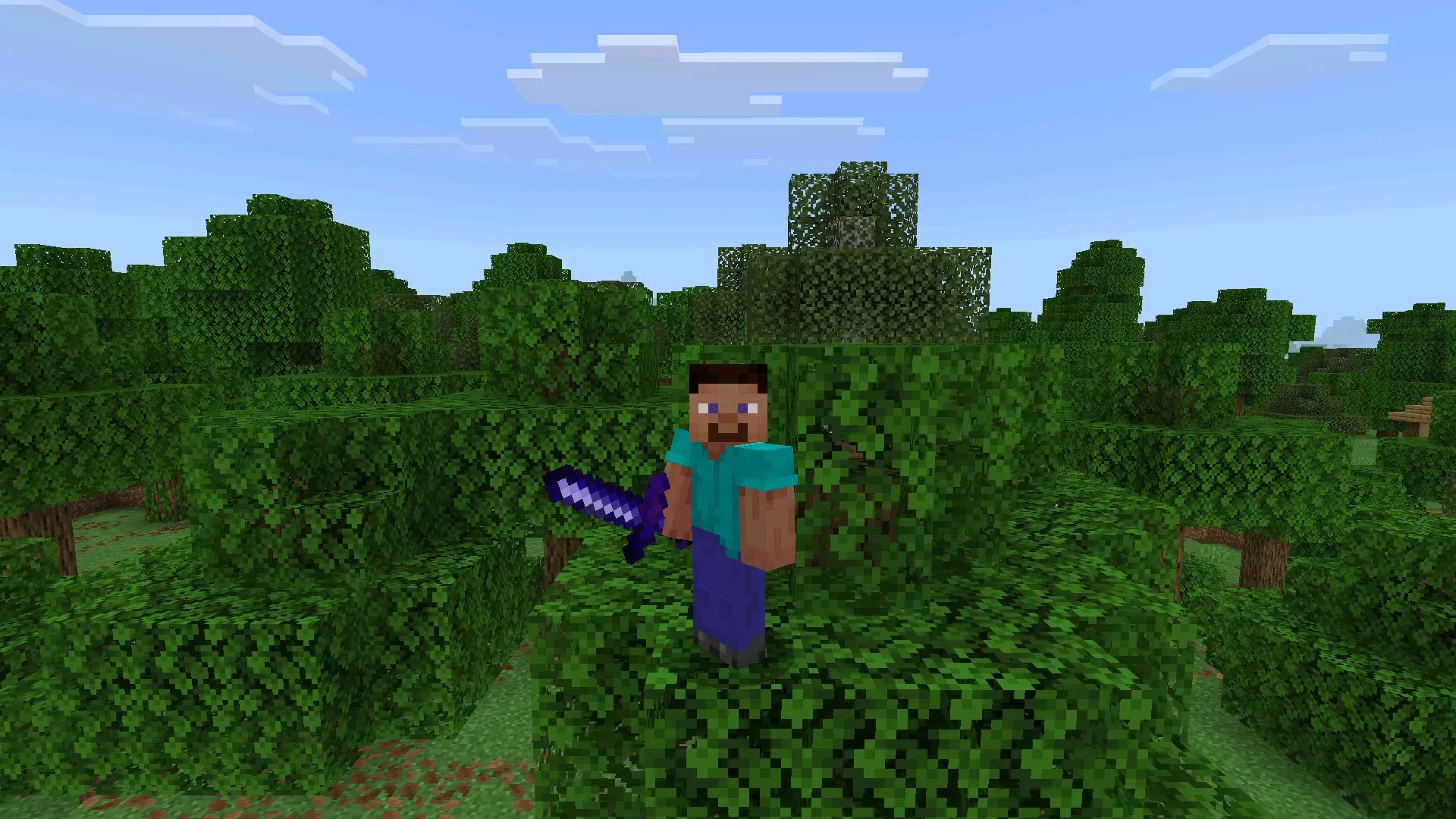 На дереве из мода Экскалибур для Minecraft PE