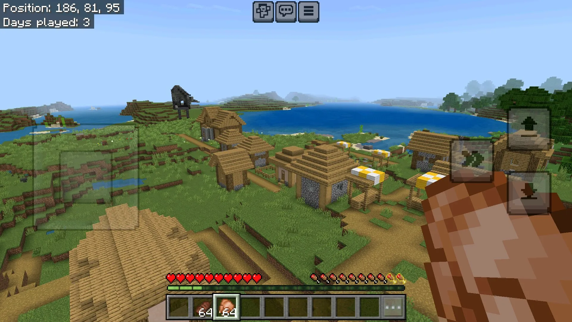 HUD из мода Java Saturation and Regeneration для Майнкрафт ПЕ
