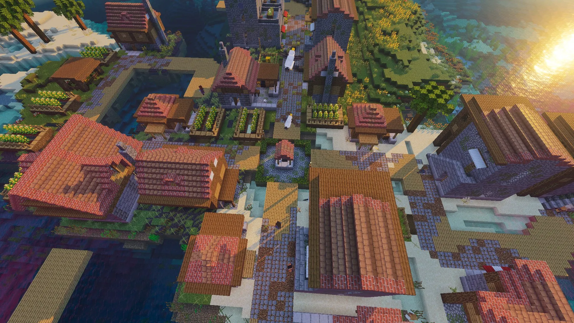 Деревня из мода Core Craft для Майнкрафт ПЕ