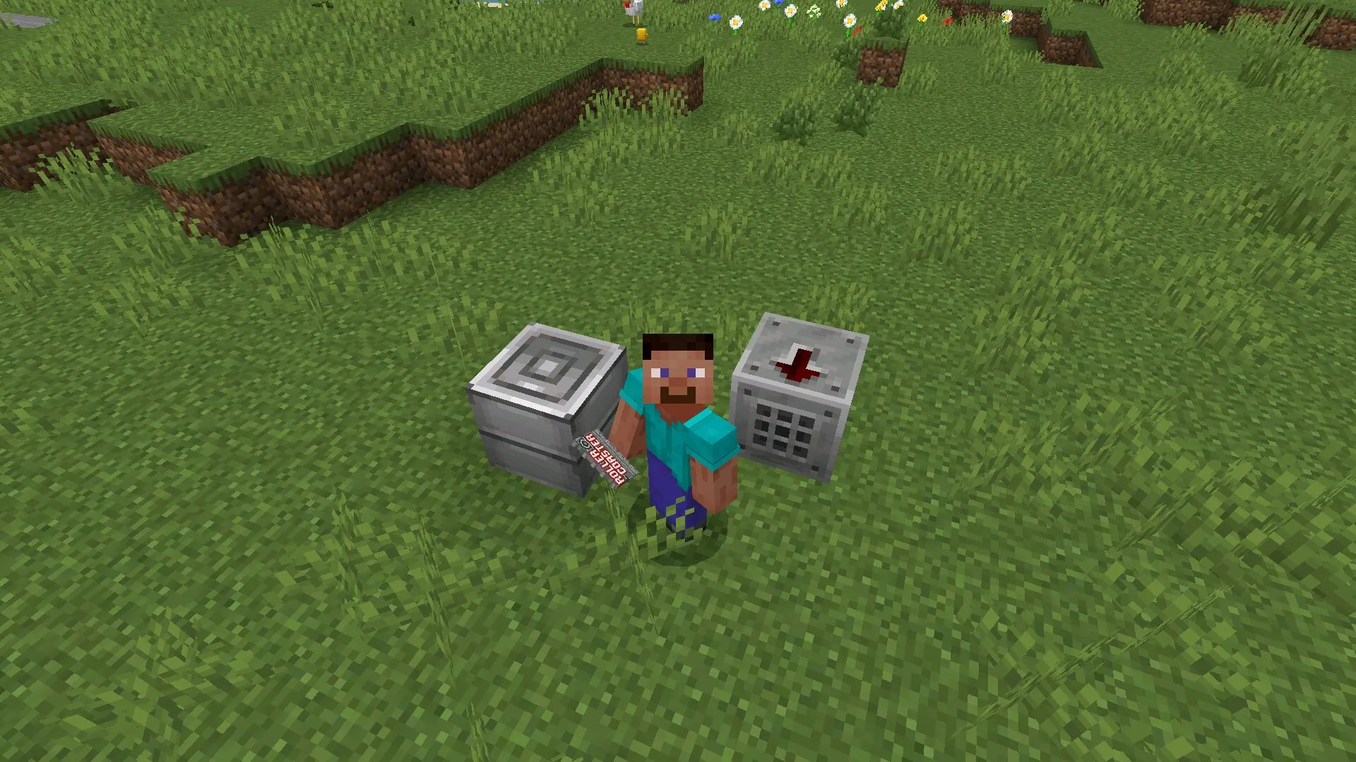 Блоки из Мода на Американские горки для Minecraft Bedrock