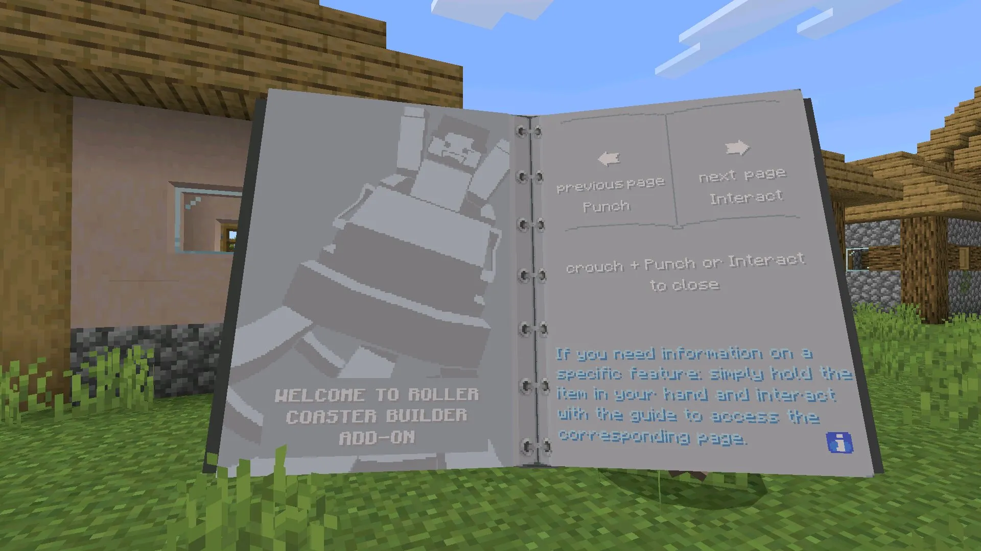 Гайд из Мода на Американские горки для Minecraft Bedrock