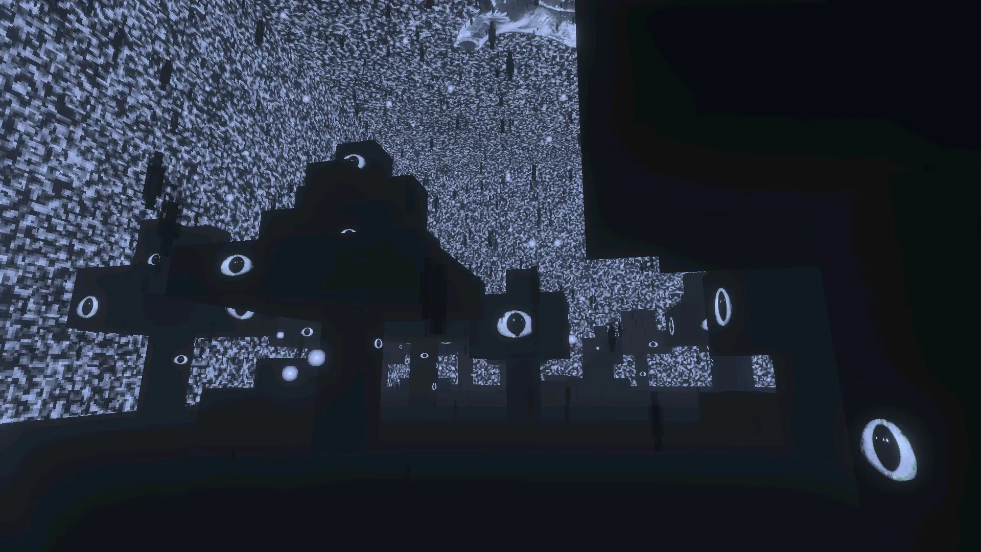 Лес из Мода Shadow in Nightmare для Minecraft Bedrock