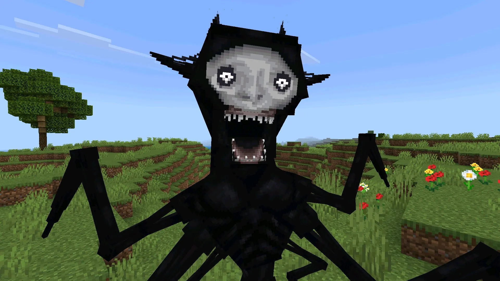 Лицо из Мода The Growling Man для Майнкрафт Бедрок