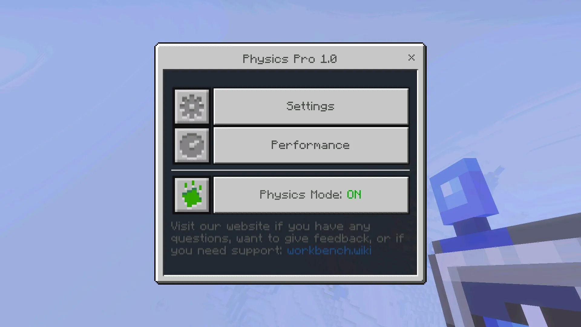 Мод Physics Pro в Майнкрафт Бедрок